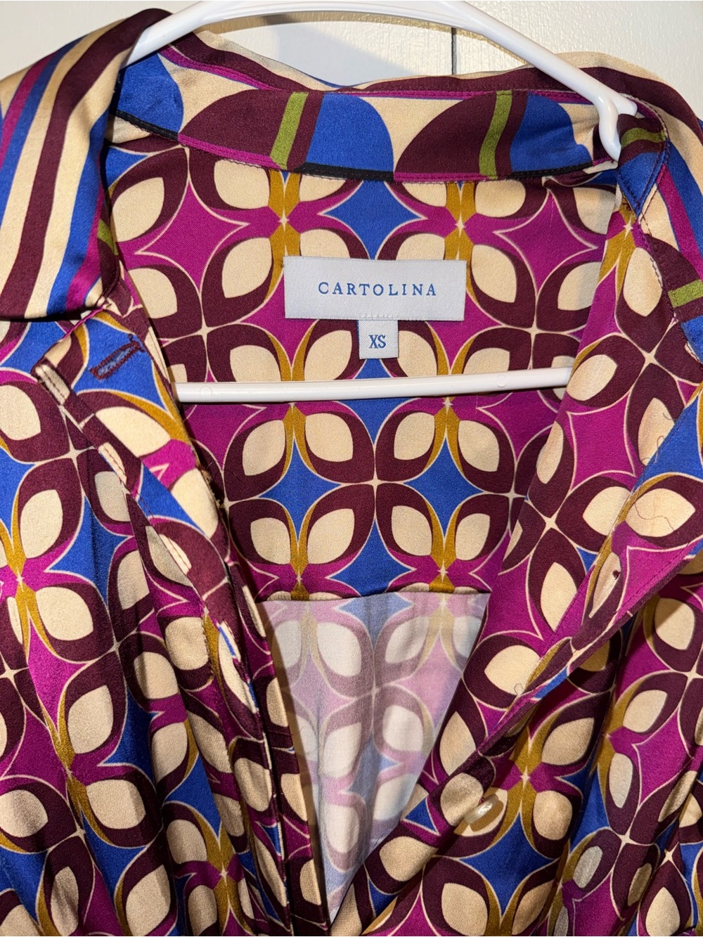 Cartolina Nantucket Geometric Wrap Dress